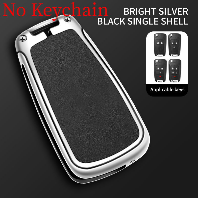 Custodia per chiave a scatto per auto in pelle di metallo Shell per Chevrolet Cruze Aveo Trax Opel Astra Corsa Meriva Zafira Antara J per Buick Fob - S51753f0d8cb743c995625372a2e1eb144
