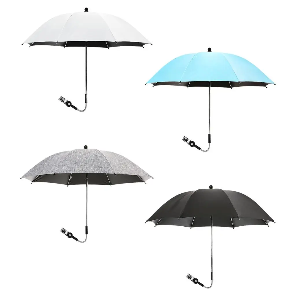 Adjustable Baby Stroller Umbrella Pram UV 50+ Sun Protection Parasol Canopy