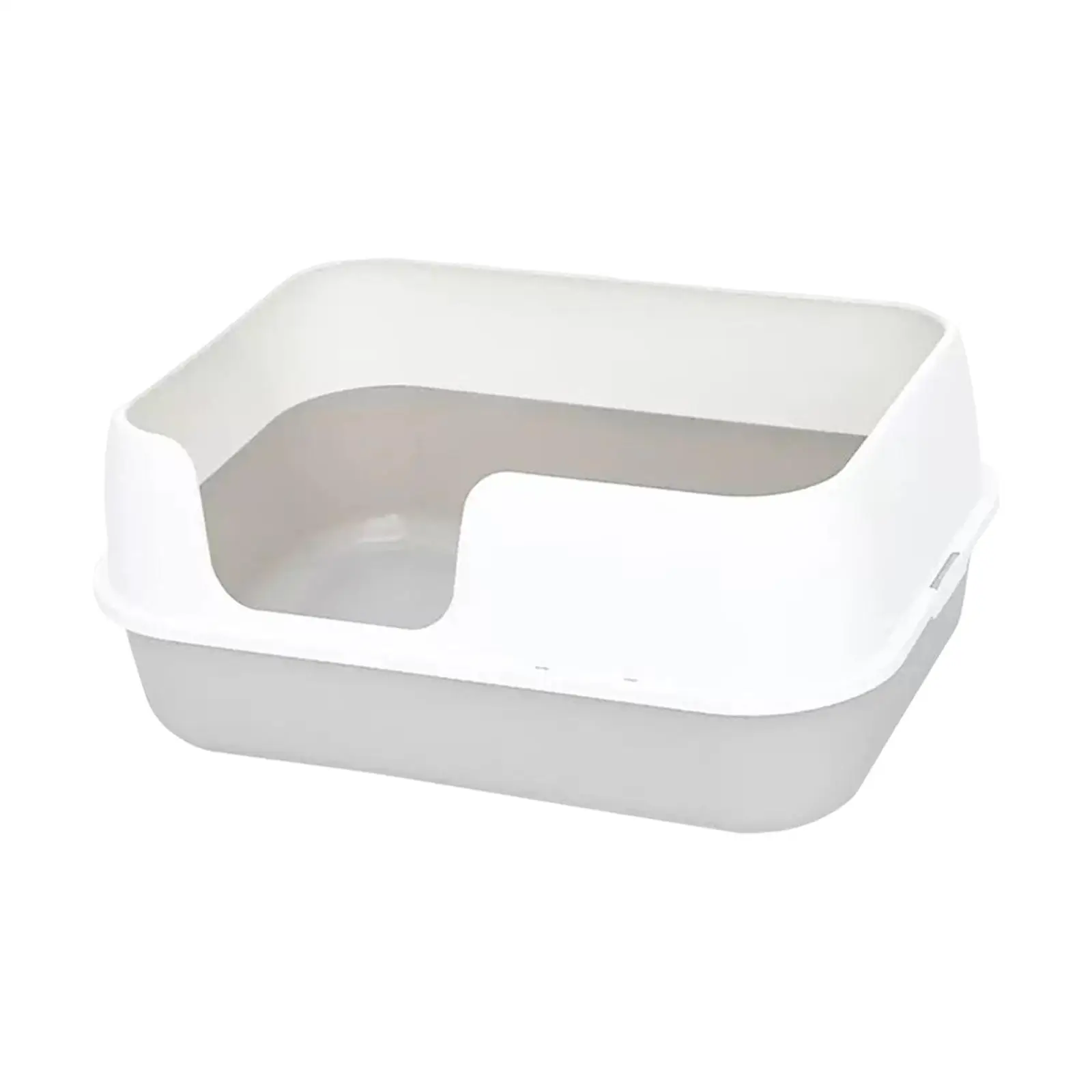 Cat Litter Box Tray Toilet Semi Enclosed Measure 24.4x17.3x10.2inch Portable