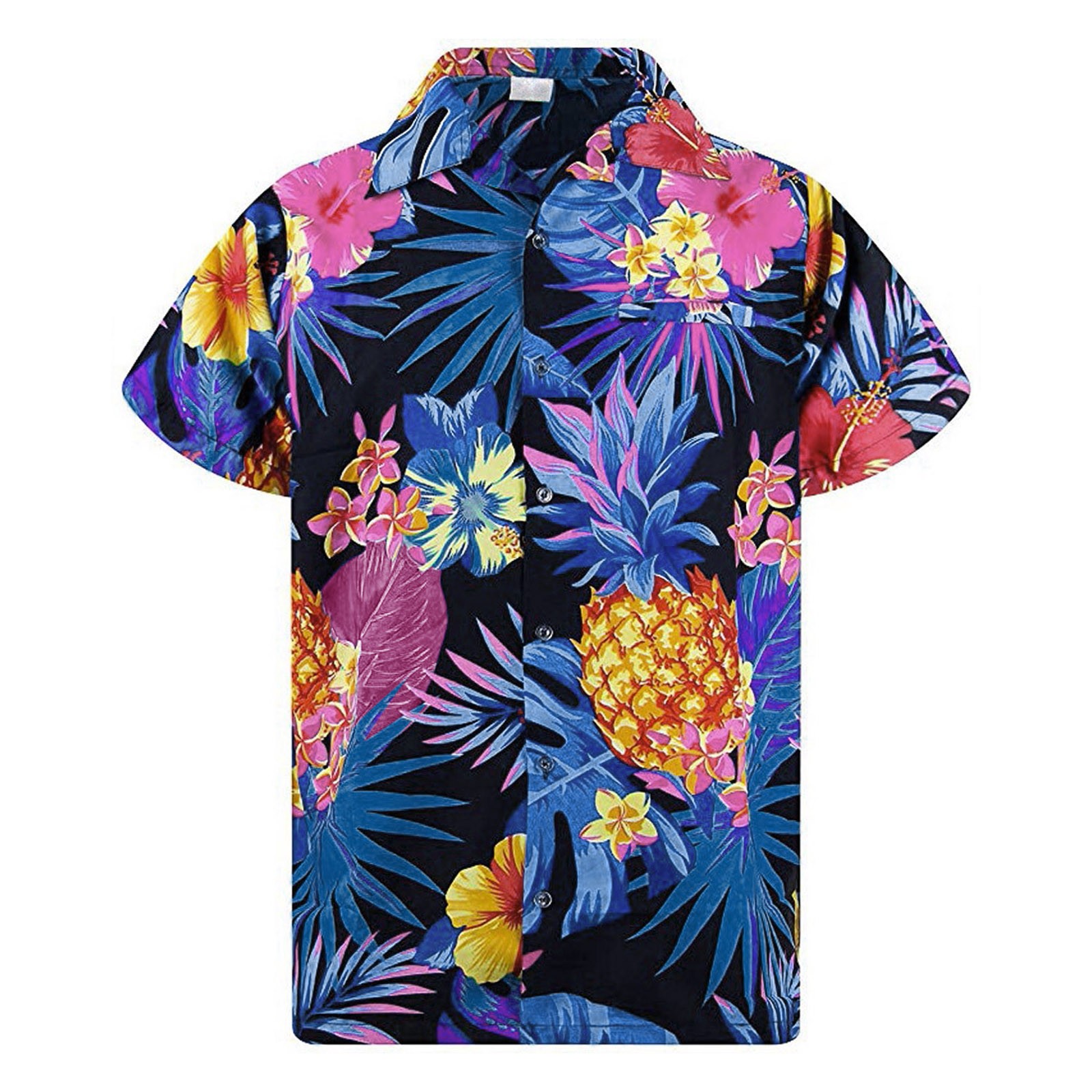 Title 4, Women Hawaiian Shirts Tropical Floral Pineapple...