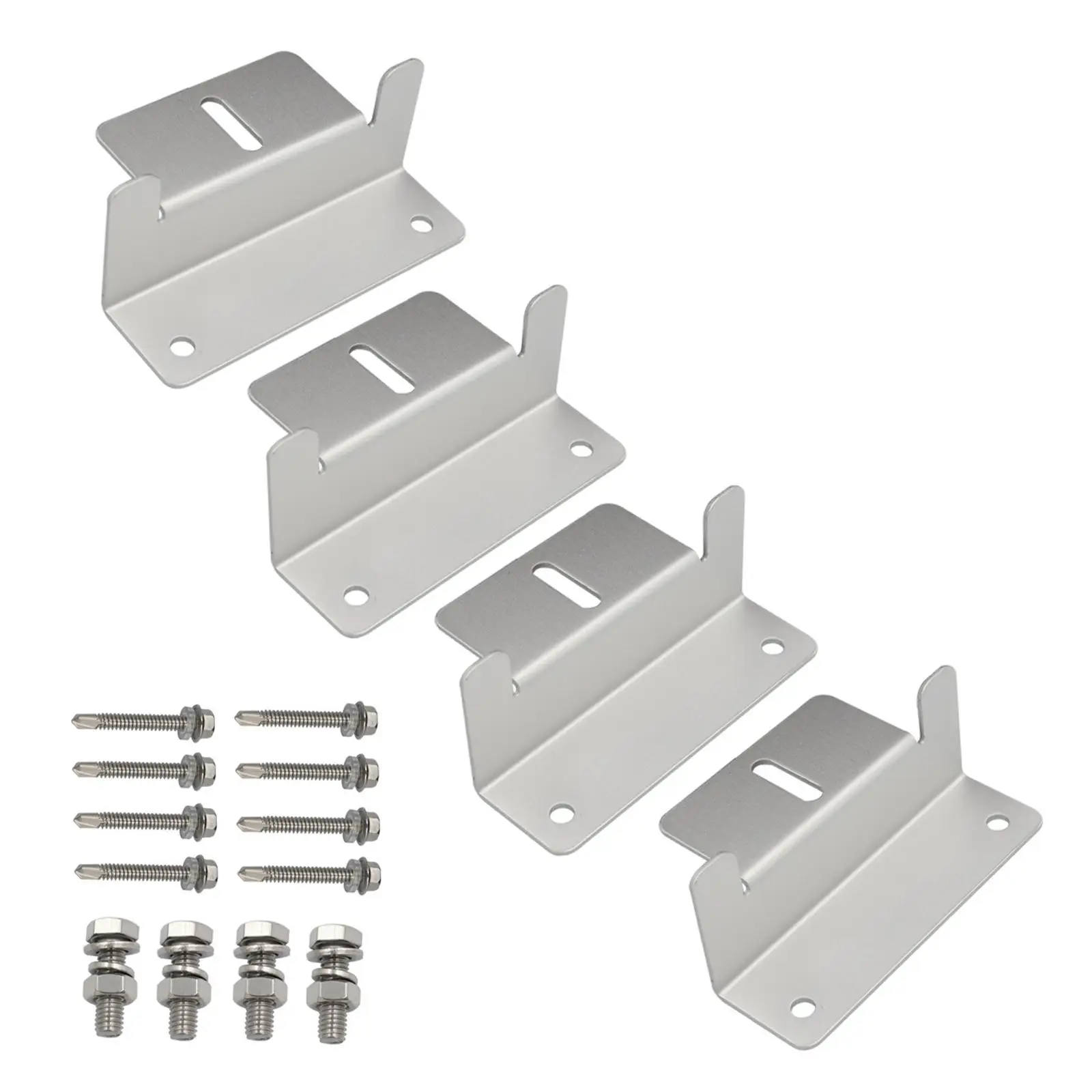 Solar Panel Mounting Brackets Aluminum Alloy Quality with Nuts and Bolts Install Accessories for Off Grid Trailers Yacht RV