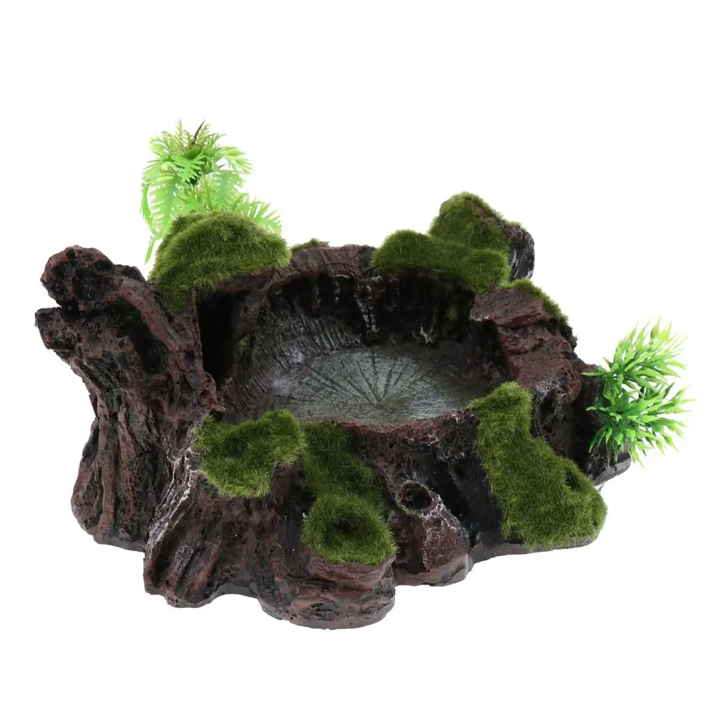 Pets Feeding Plate - Non- Reptile Bowl Resin Dish Suitable for Reptile Small Animals, Tortoise, , Frog, Gecko, Scorpion