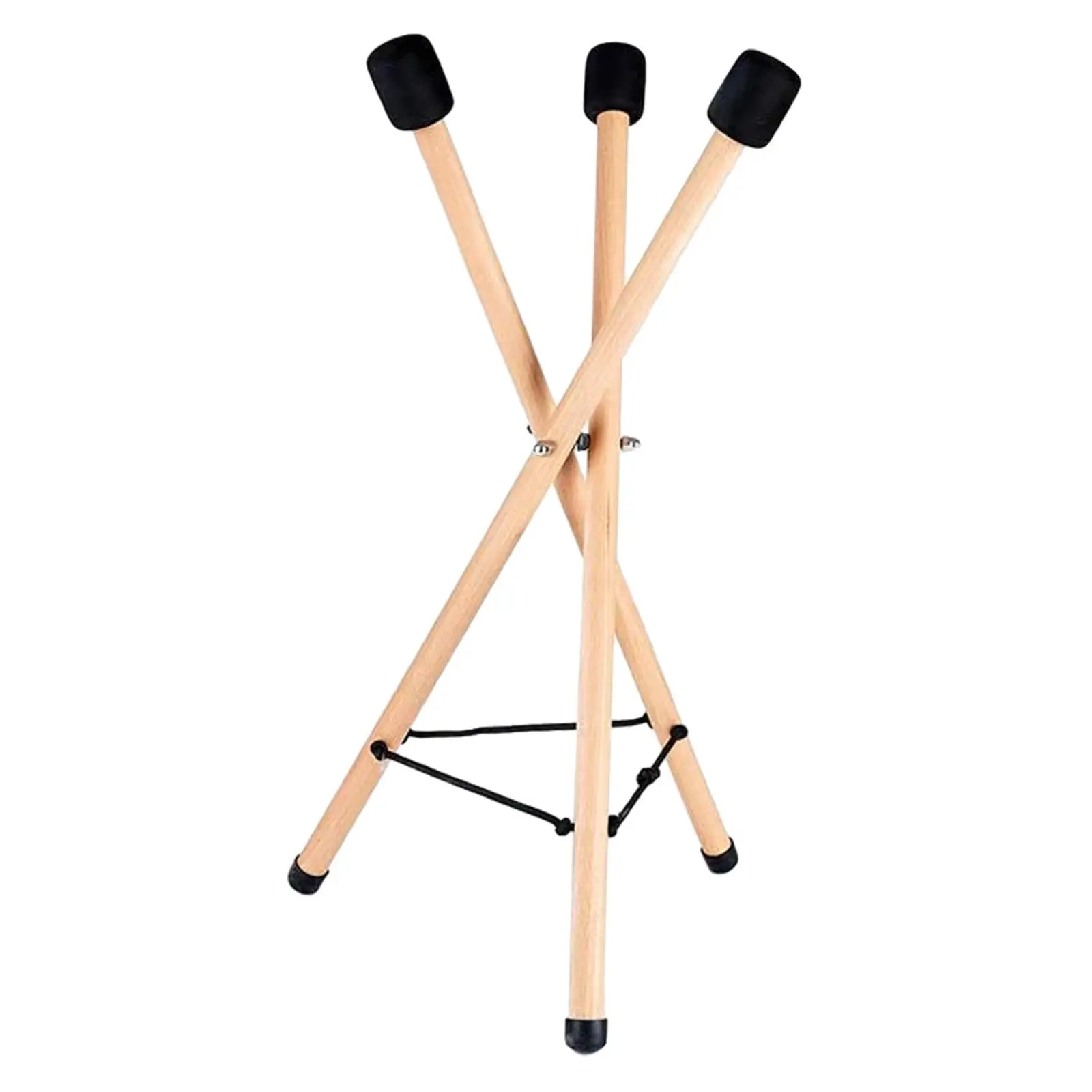 Snare Drum Stand Top Rubber Pad Adjustable Solid Wood Extendable 93cm Height for Yoga Stage Performances Camping Parties Picnics
