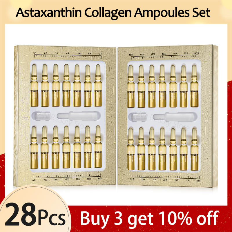 Best of Astaxanthin Anti Wrinkle Facial Ampoules Sets Collagen Firming Serum Vitamin C Anti-Aging Essence Hyaluronic Acid Beauty Health Reviews & Tips