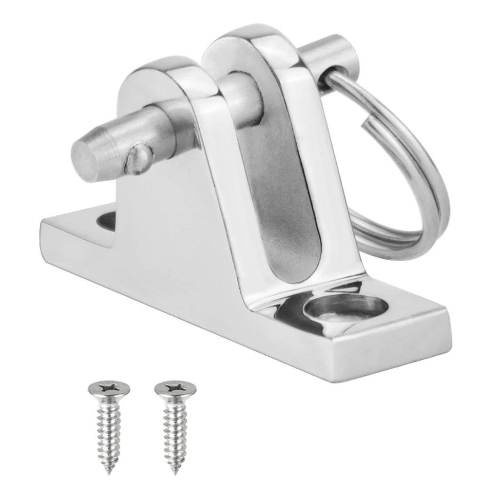 Stainless Steel Deck Hinge Boat Bimini Top Fitting Removable Pin