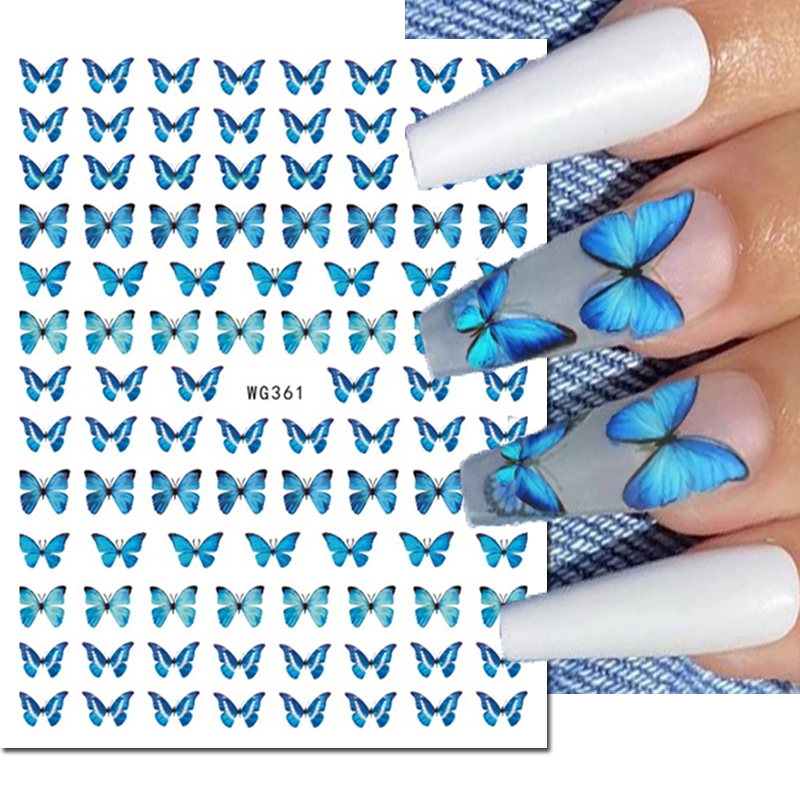 Best of 3d Nail Art Decals Colorful Butterflys Watercolor Florals Flowers Adhesive Sliders Nail Stickers Decoration For Nail Tips Beauty Reviews & Tips