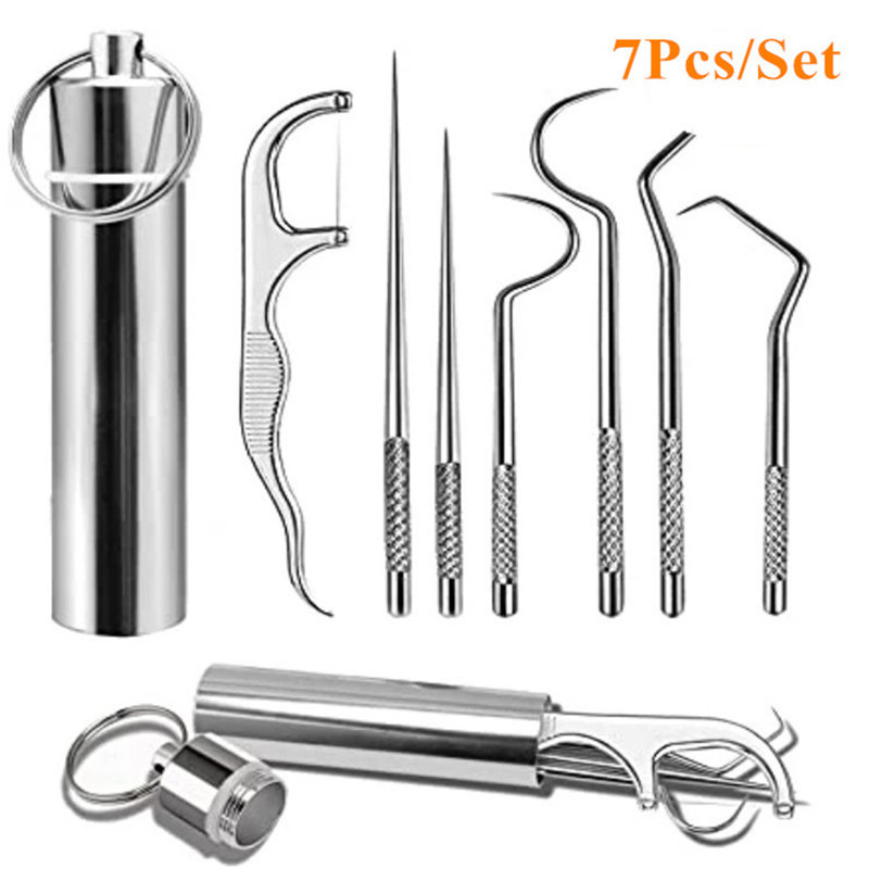 Best of Stainless Steel Toothpick Set Tooth Flossing Reusable Toothpicks Portable Toothpick Floss Teeth Cleaner Oral Cleaning Reviews & Tips