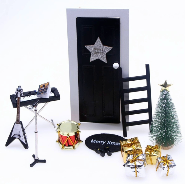 Puerta Elfo Navideña - Kit 26 Piezas Para Decorar Con Magia