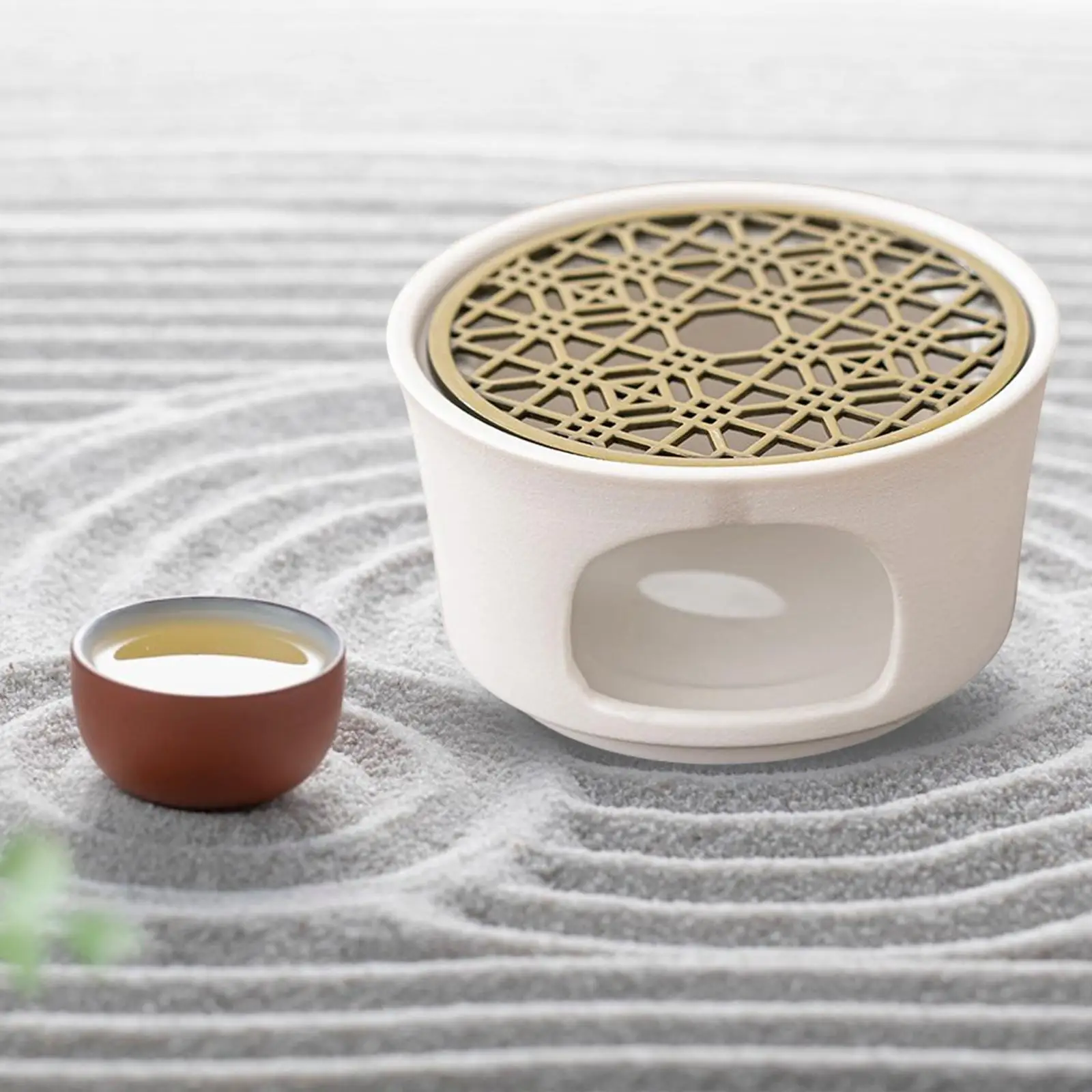 Teaware Base Holder Ceramic Durable Heat Preservation Tea Warmers for Living Room Cafe