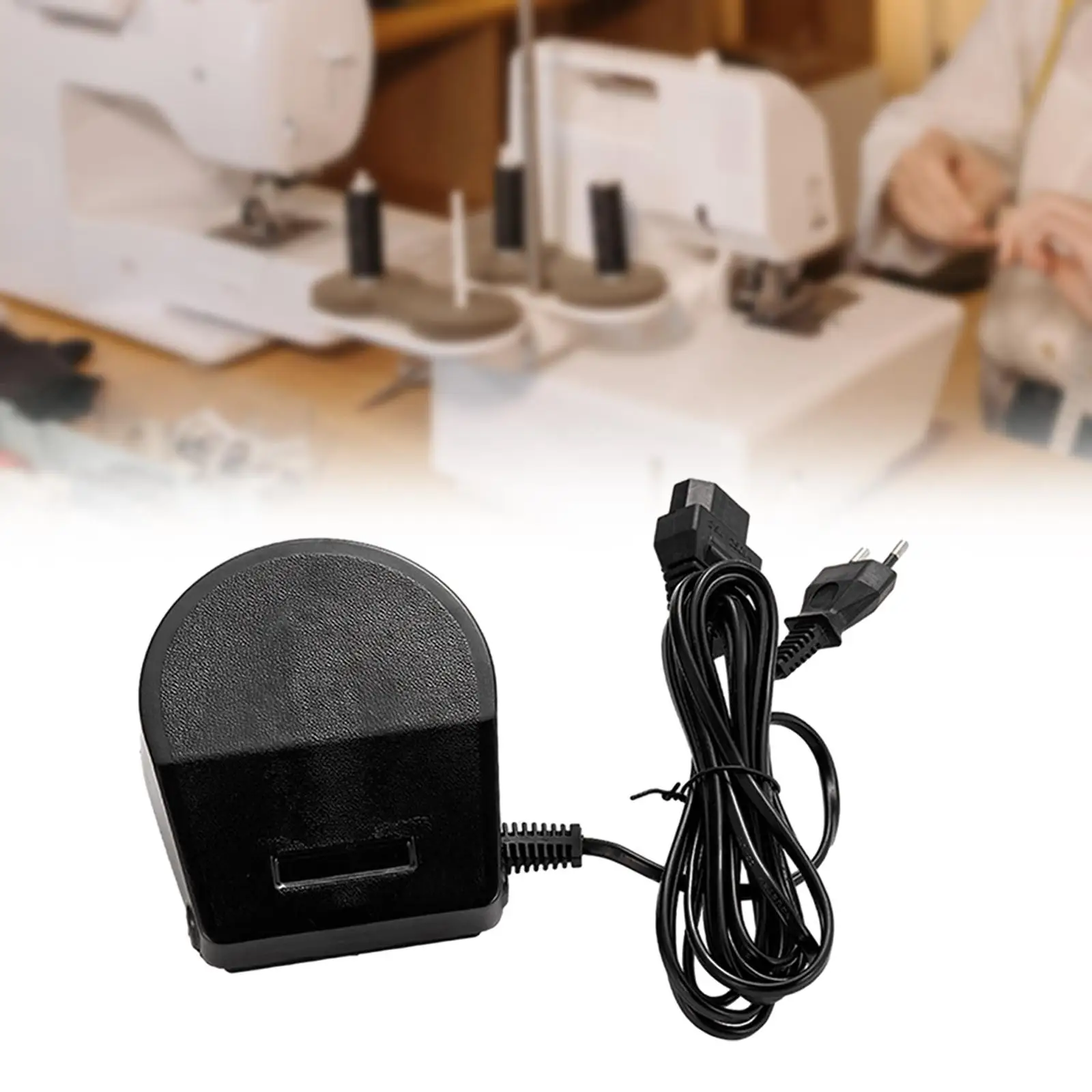 Foot Pedal Speed Controller Durable W/ Cable Easy to Install Anti Slip Sewing Machine Part Sewing Machine Foot Pedal EU