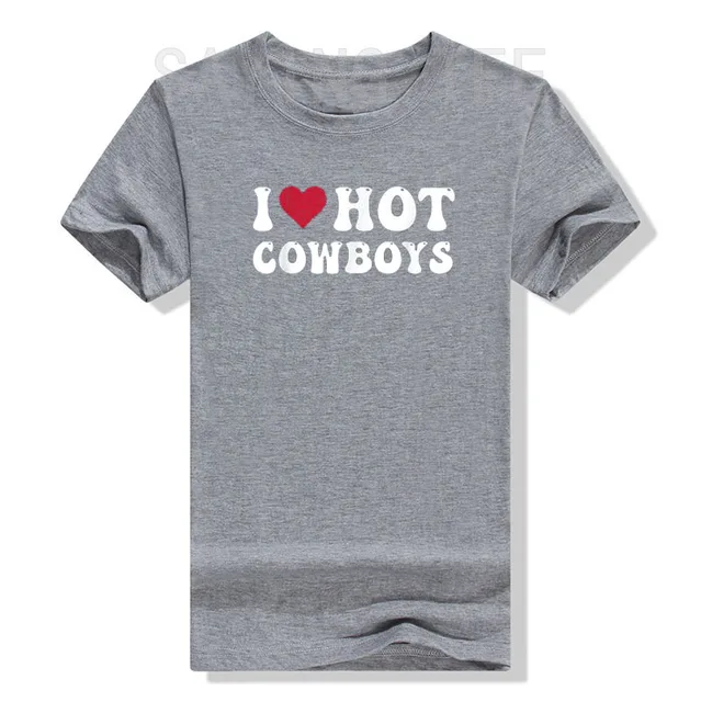 I Love Hot Cowboys I-Heart-Cowboys Funny Country Western T-Shirt