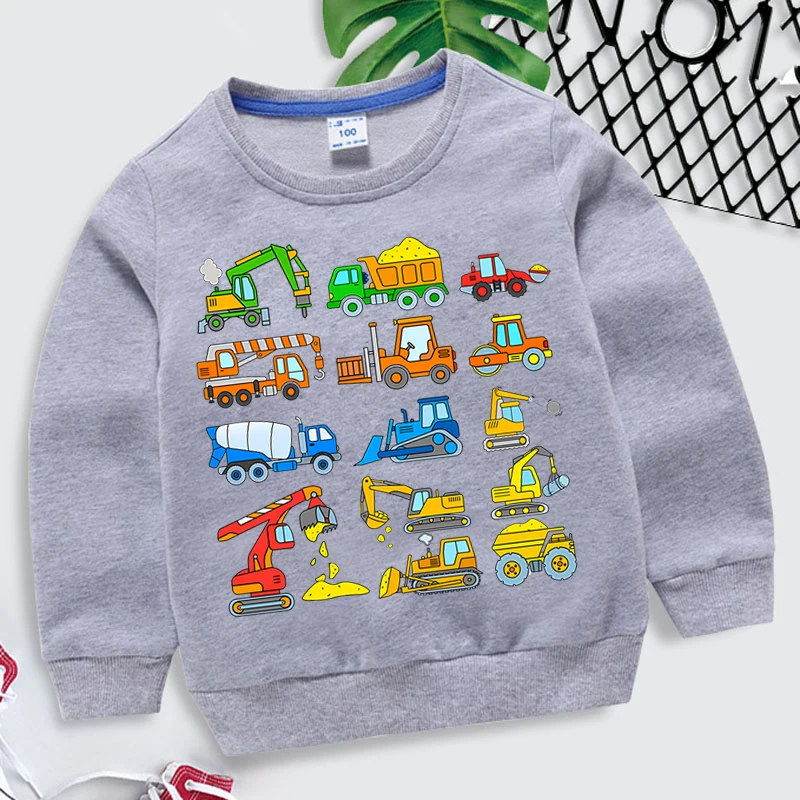 animados waterwheel e bulldozer sweatshirts crianças cor