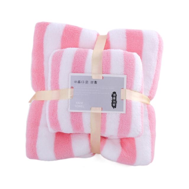 Cute Hand Towel - Chenille - White - Pink - ApolloBox