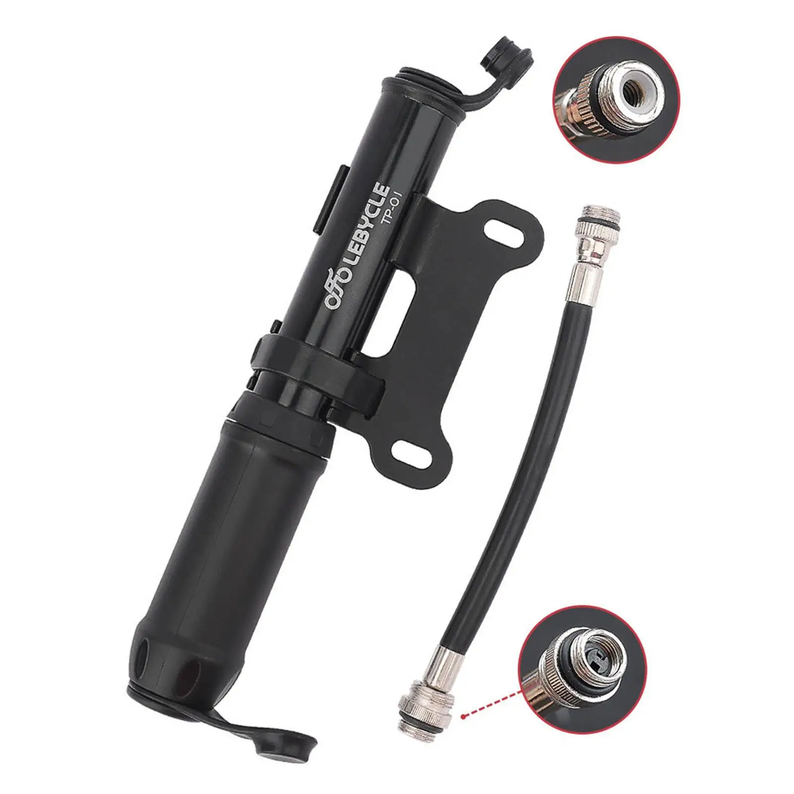 Mini Bike Pump Fits Presta and Schrader Valves Inflator for Air Mattresses