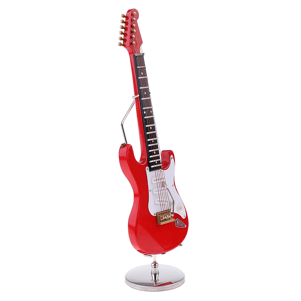 1/6 Scale Wood Electric Guitar Model w/ Case for 12