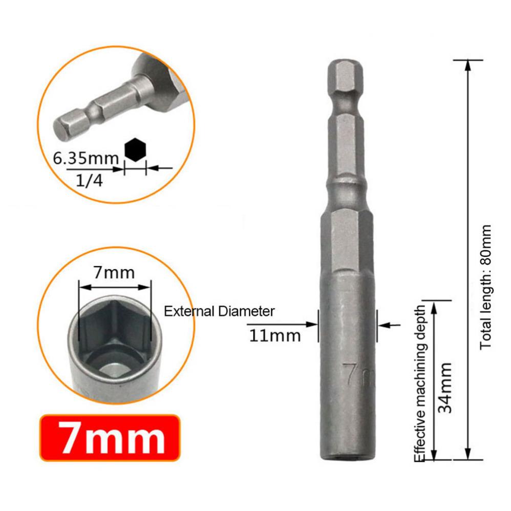 6mm-19mm vertiefen innere Sechs kant hülse elektrische Bohr hülse pneumatischer Innen sechs kant kopf für Muttern schlüssel Handwerkzeuge Elektro schrauber – Detail 8