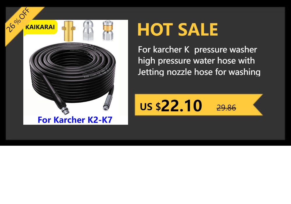 sewer drain water cleaning hose pipe cleaner Kit with Adapter For Karcher K2 K3 K4 K5 K6 K7Pressure Washers nozzle car wash hose