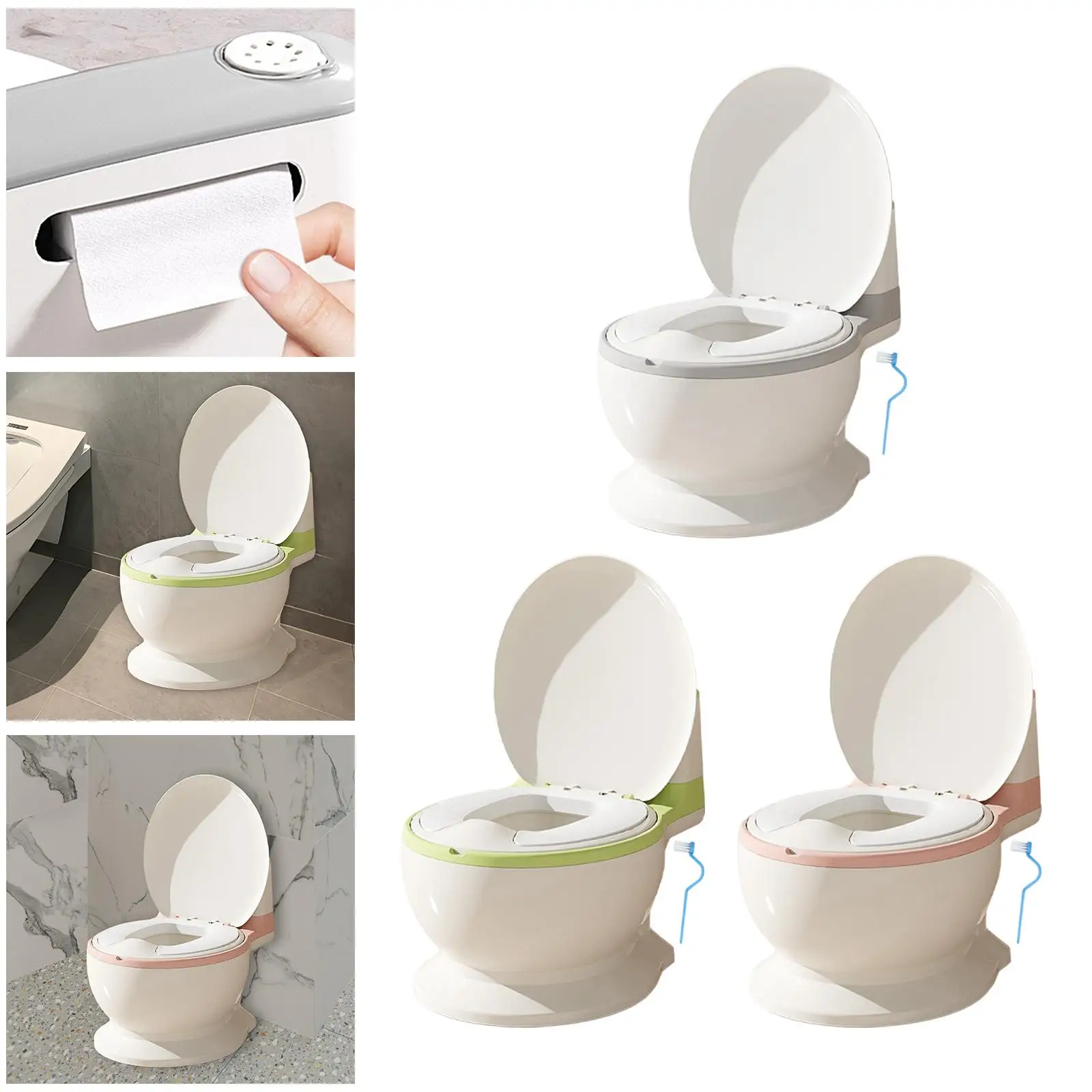 Toilet Training Potty Non Slip Real Feel Potty for Ages 0-7 Babies Infants