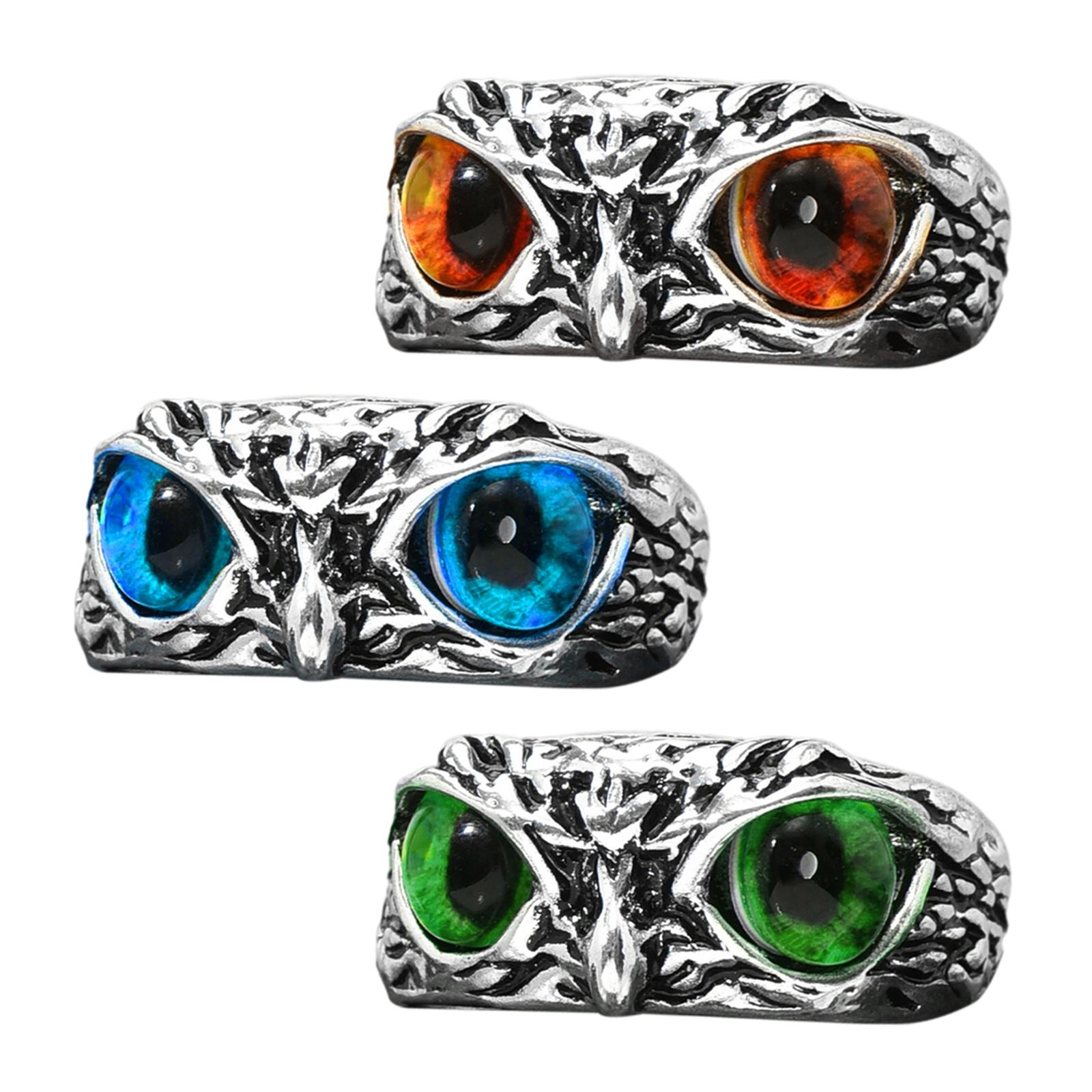 Punk Charming Fashion Owl Ring Adjustable Creative Jewelry Rock Gothic Hand Loop for Holidays Party Clubs Dance Parties Unisex