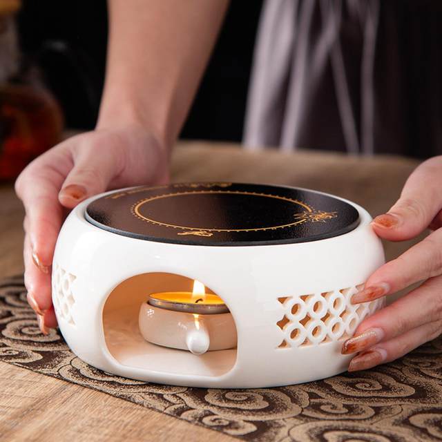 Round Teapot Warmer Tea Heating with Candle Tray Tea Pot Holder for Coffee  - AliExpress