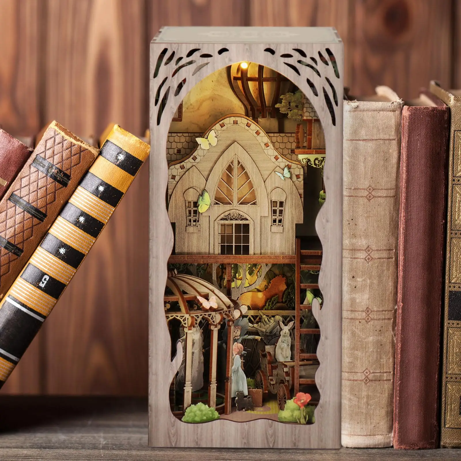 Book Nooks Kits, Nooks Kits, Creativity 3D Wooden Puzzle DIY Miniature House
