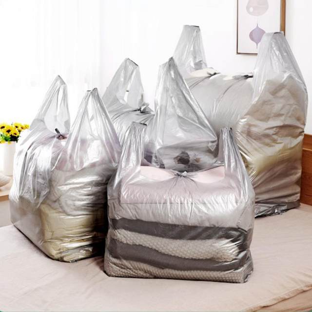 Silvery Gray Plastic Bags, Oversized Plastic Bags, Shopping Bags, Moving  Bags, Storage Bags, Disposable Bags, Convenience Bags - Temu