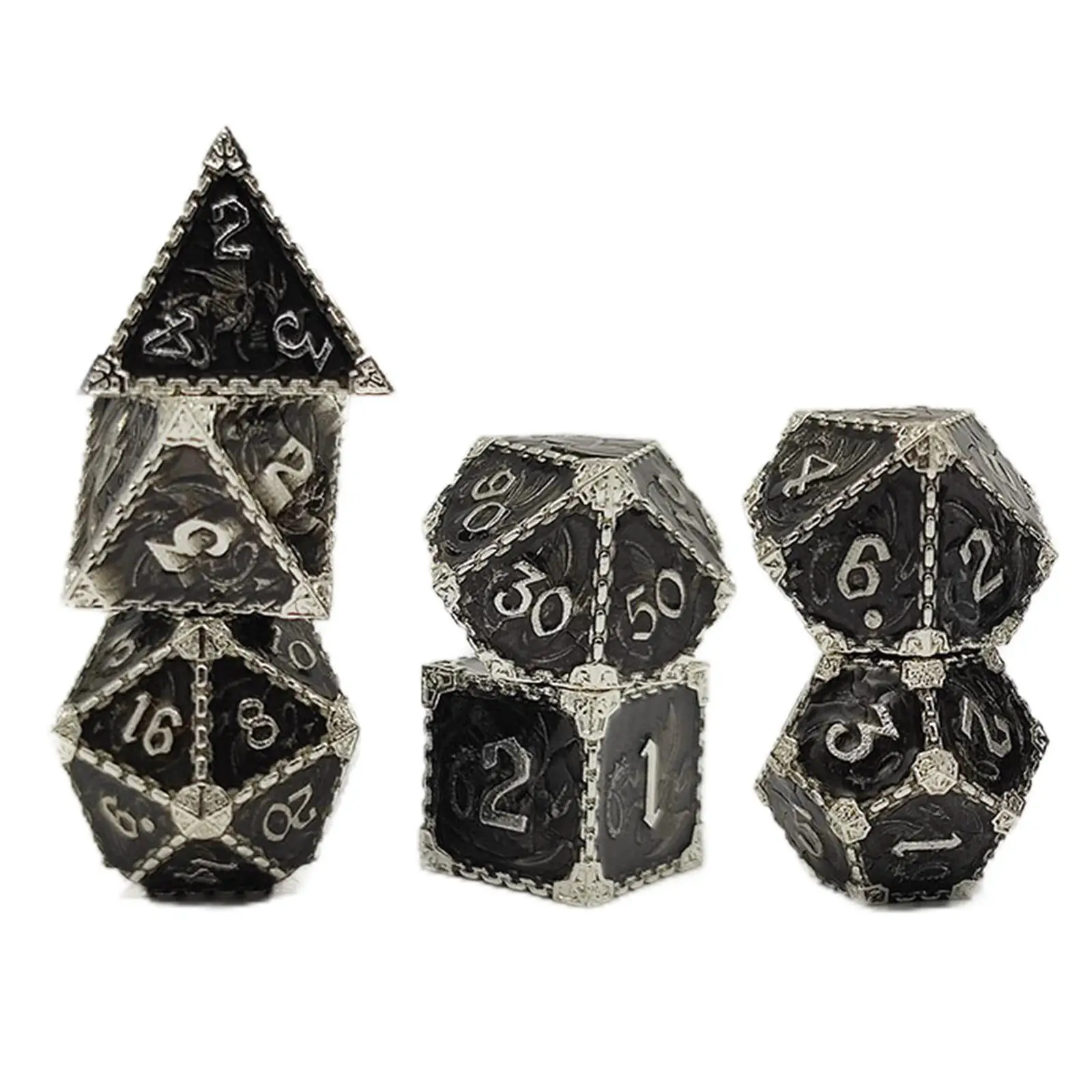 7Pcs Polyhedral Dice Irregular Big Numbers Dice for Party Board Desk Games