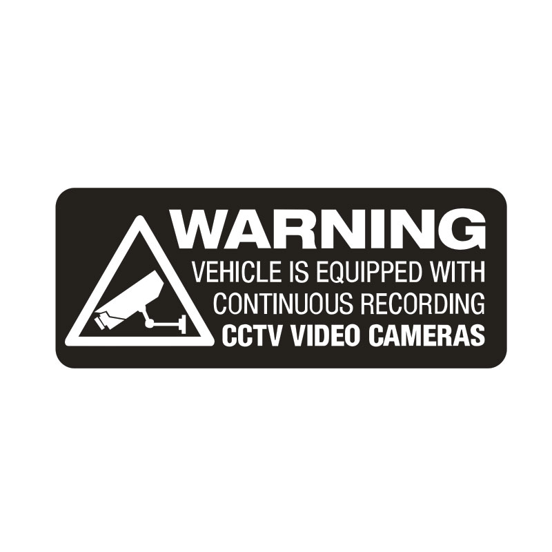 cctv car window stickers