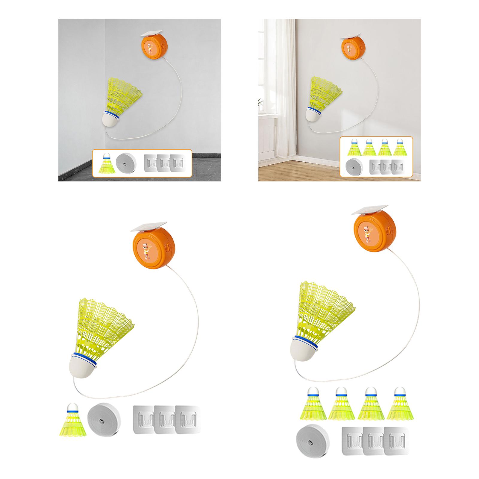 Badminton Solo Trainer with Badminton Shuttlecock Adjustable Height Self Practice Trainer for Games Home Sports Fitness Exercise