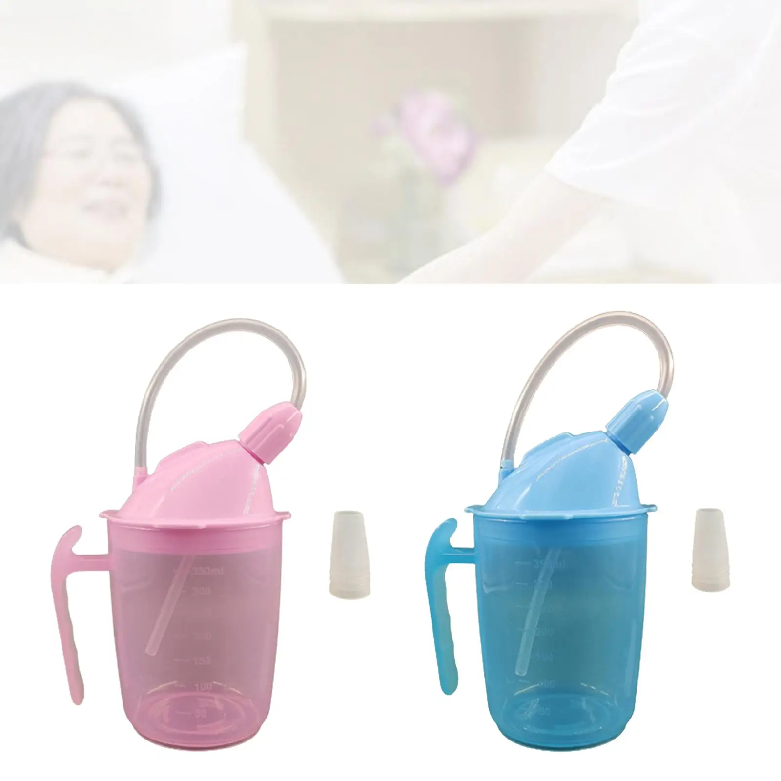 Elderly Nursing Cup, Drinking Cup with Straw for Disabled Patient Maternity Drink Water Porridge Soup, Drinking Aids