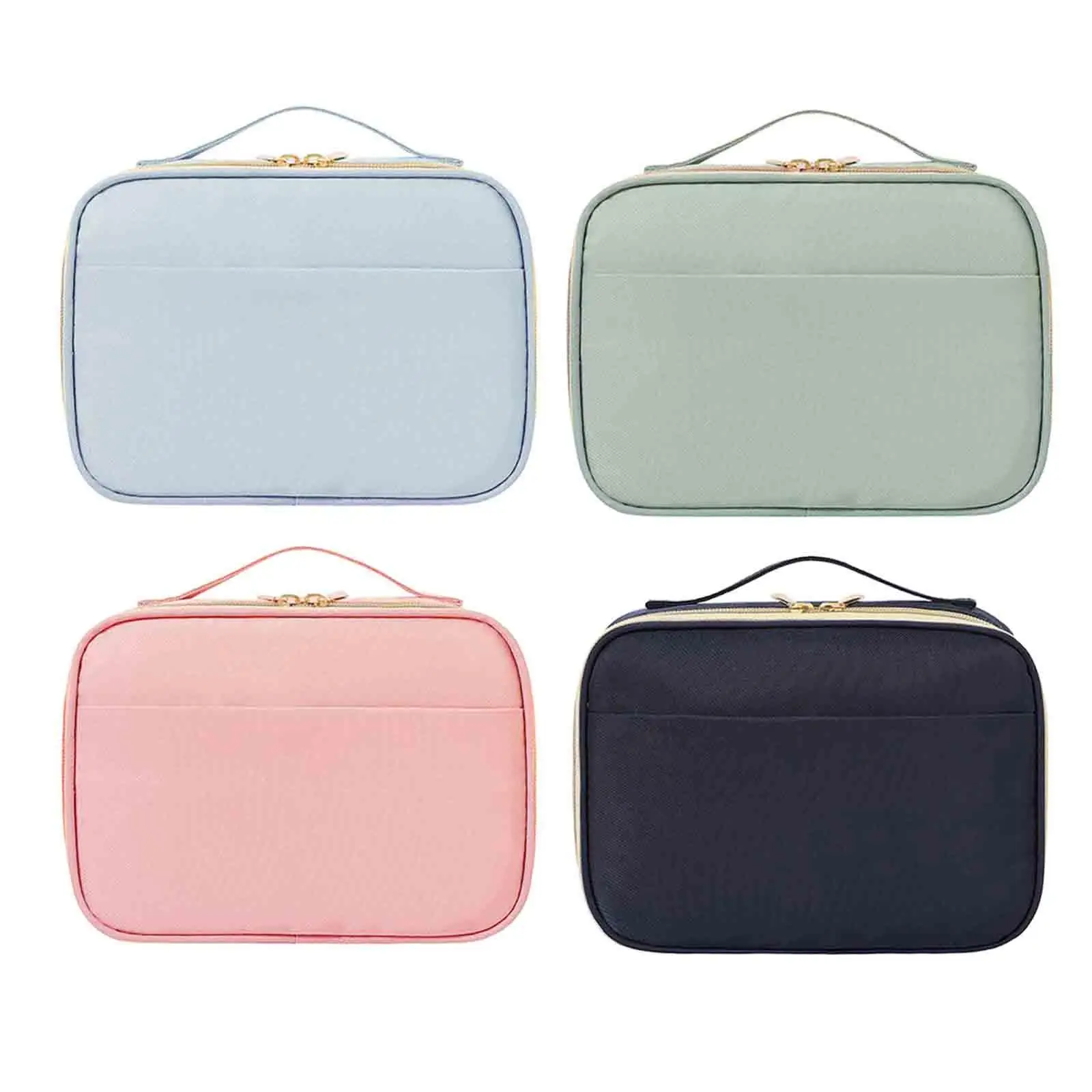 2 in 1 Makeup Bag Fashionable Zipper Pouch Foldable Home Use Container Waterproof Toiletry Bag Organizer for Toiletries Bathroom