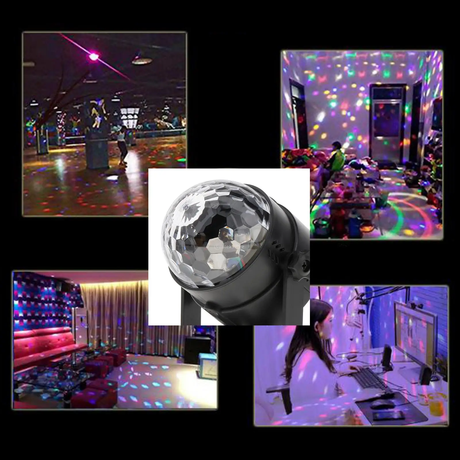 Party Lights , USB Powered Color  Lights Sound tivated with Remote Control  for Parties