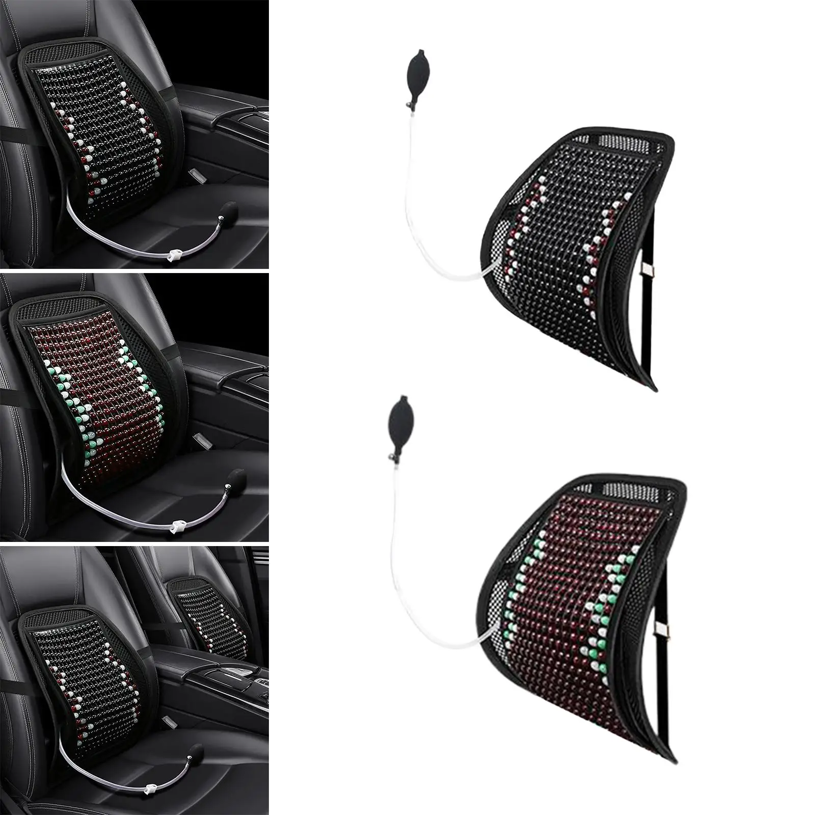Wood Bead Car Seat Covers Massage Inflation Design Accessory