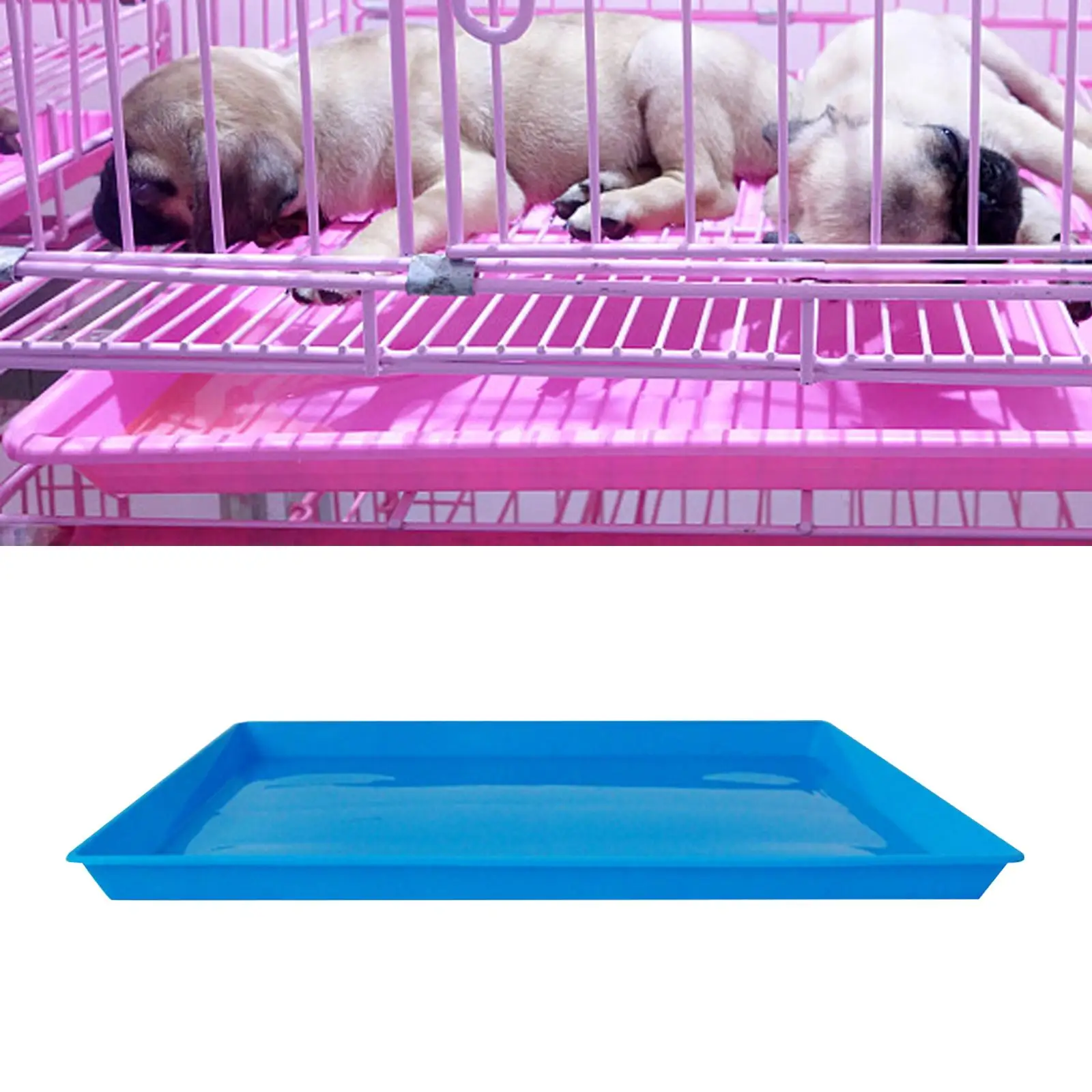 Dog Cage Tray Puppy Potty Tray Replacement Tray Toilet Litter Pan Washable Bedpan for Small Animals Ferret Bunny Kennel Home