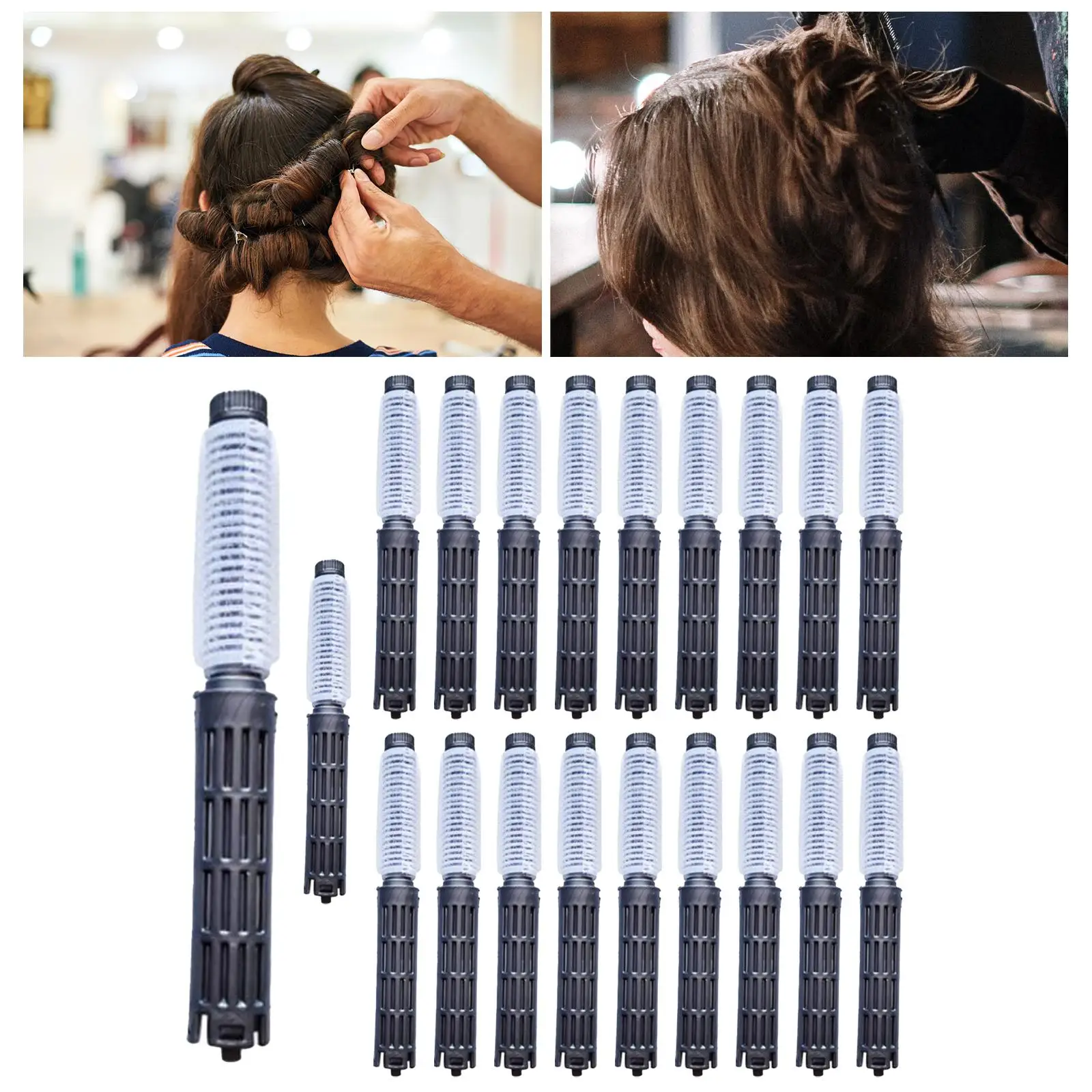 Hair Perm Rods Non Slip DIY Accessories Hair Curler Morgan Perm Curler Clips for Long Short Hair Salon Home Barber 