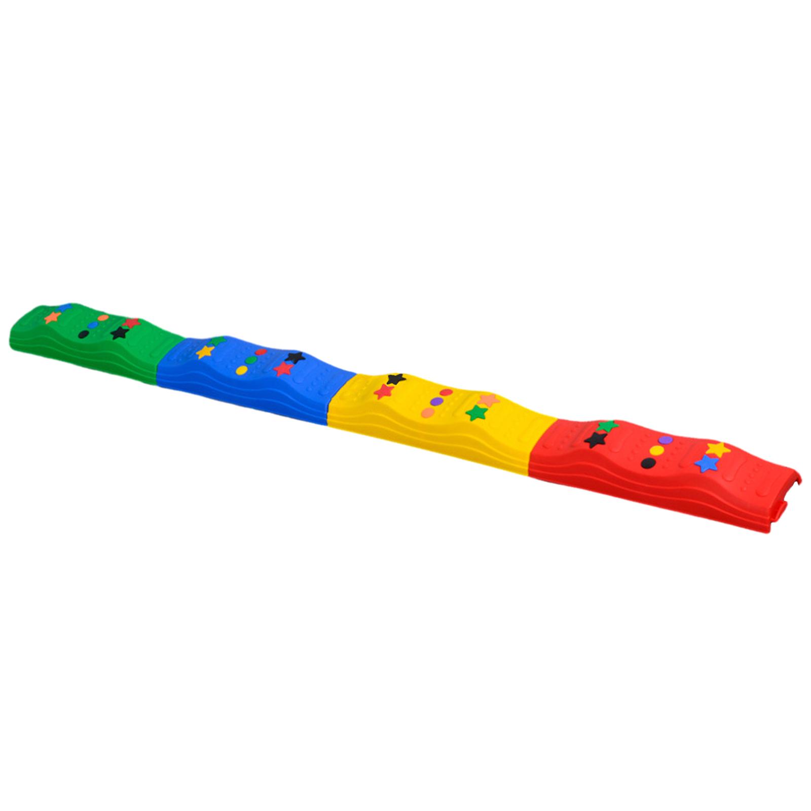 Colored Balance Beams Preschool Toddler Non Slip Textured Build Coordination and Confidence Children Obstacle Course Floor Games