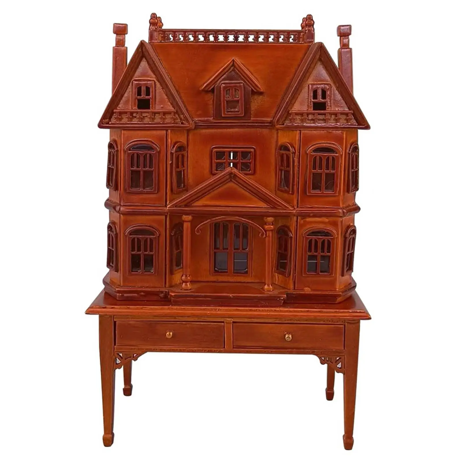 Dollhouse Miniature 1/12 Scale Table Display Cabinet Villa Gifts Creative Wooden