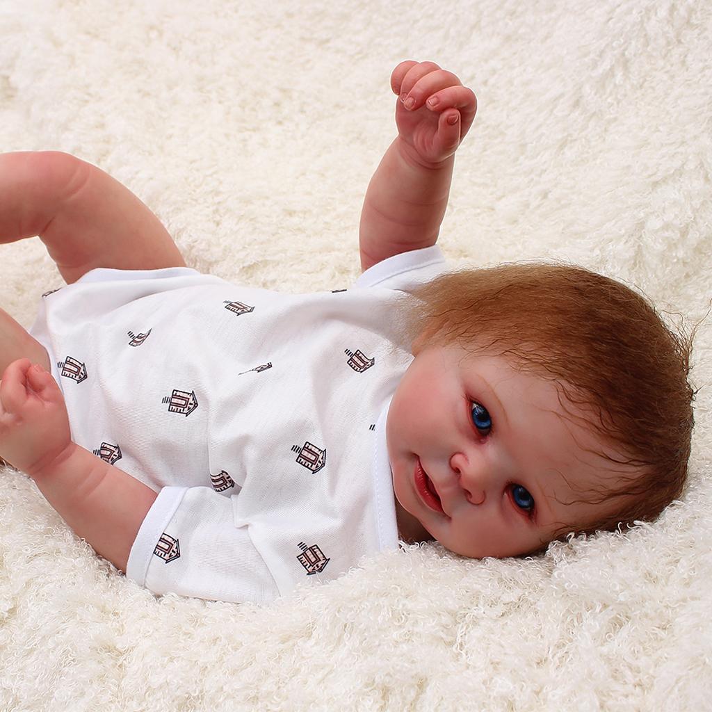 Birthday Christmas New Year Gift – Very Vivid 20inch Reborn Doll Full Vinyl Newborn Baby Boy Doll Kids Bath Play Toy
