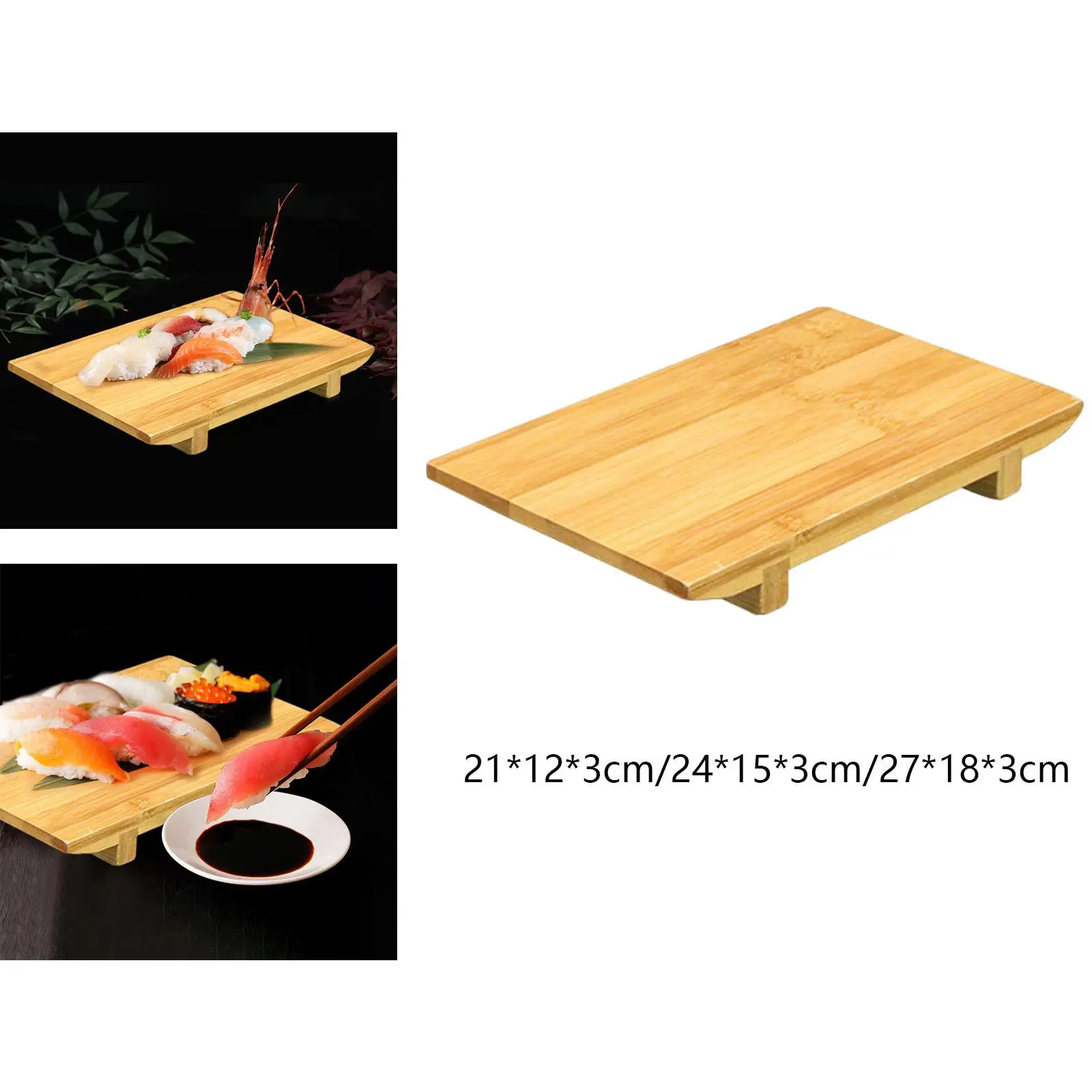 Sashimi Sushi Plate Cutting Tray Japanese Tableware Traditional Rectangular