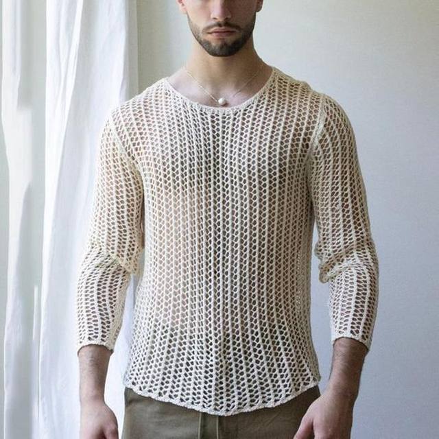 Long Sleeve Mesh Top Men | Long Sleeved Mesh Shirt | Mesh