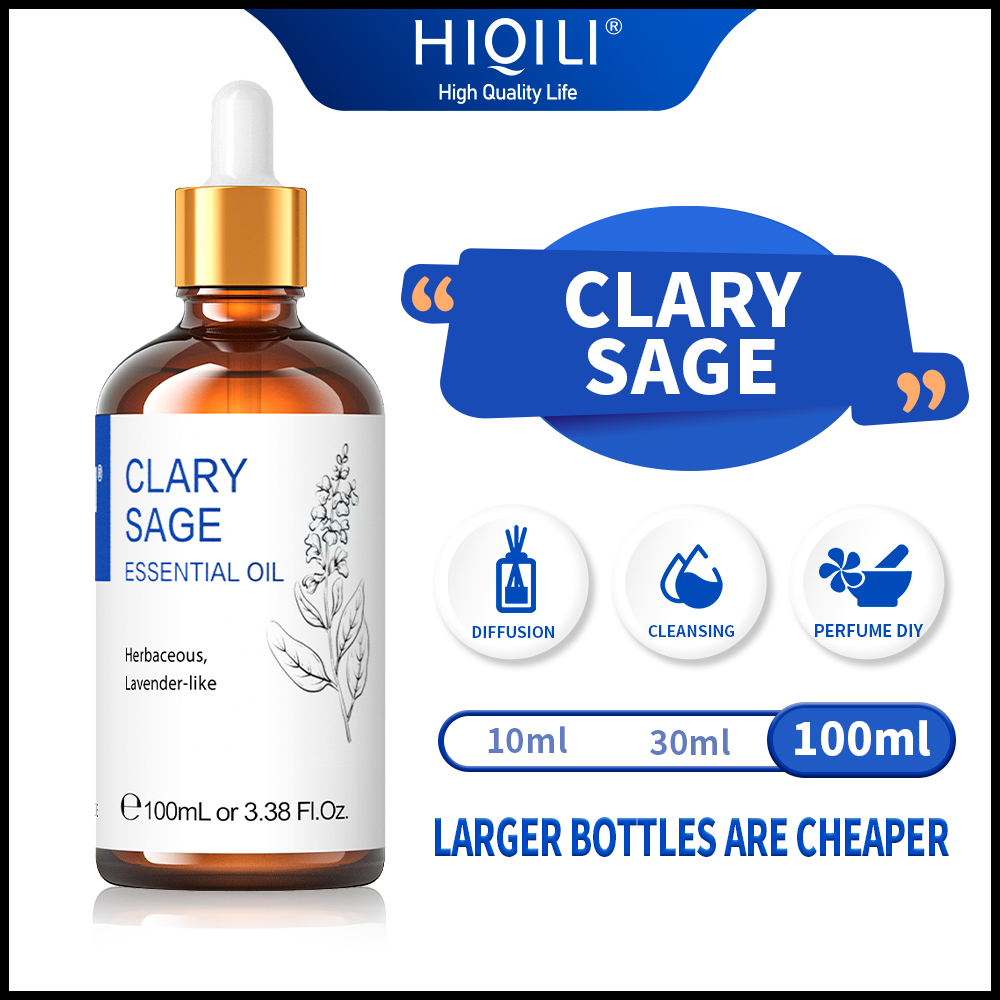 Best of HIQILI 100ML Clary Sage Essential Oils For Diffuser Humidifier Candle Making Massage Aromatherapy 100% Pure Natural Aroma Oil Reviews & Tips