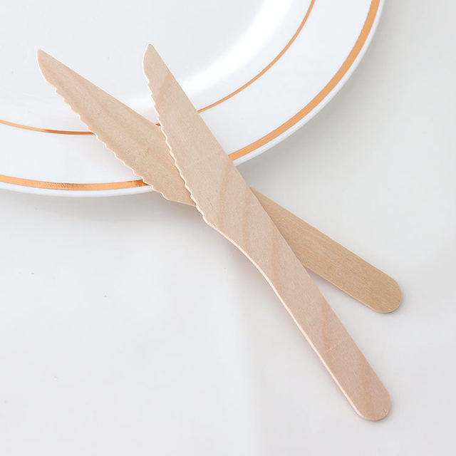 10/20/50 pz cucina posate in legno usa e getta forchette/cucchiai/taglierine  coltelli partito 16cm forniture utensile Dessert stoviglie imballaggio -  AliExpress