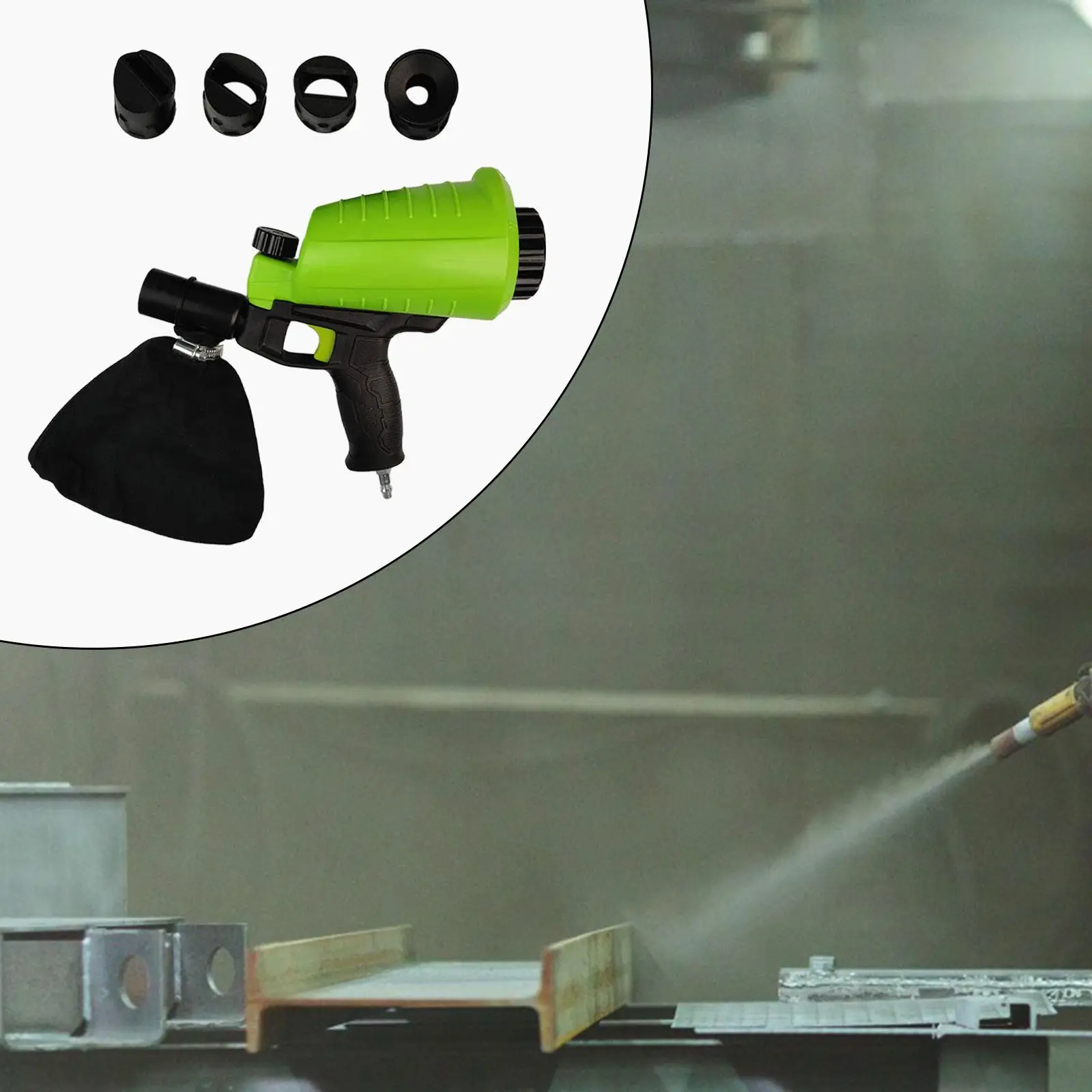 Air Spray Sandblasting Tool Portable Comfortable Grip Adjustable Flow Rate Spray for Sanding Compact Size Sturdy