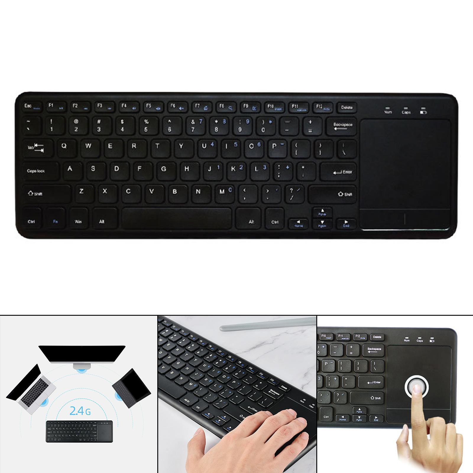 2.4G Wireless Keyboard with Mouse Touchpad Easy Media Control Multi-Touch Touch Keyboard for Computer Business Laptop Office PC