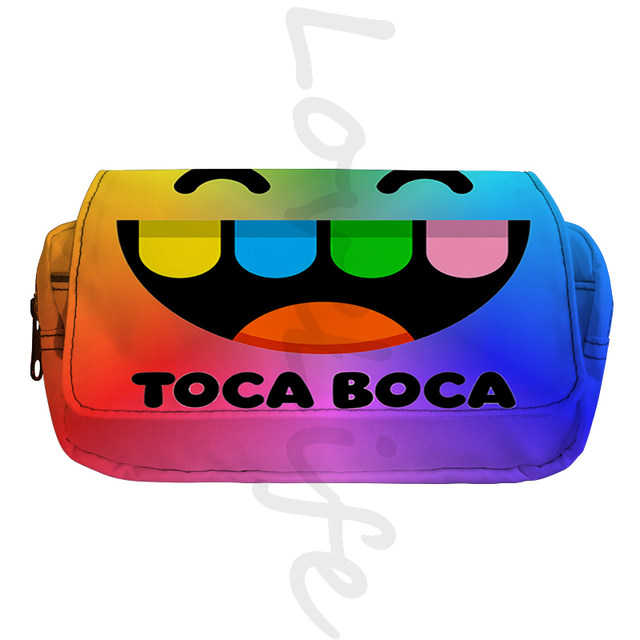 Toca boca vida mundo jogo lápis caso anime caixa de maquiagem material  escolar papelaria armazenamento 3d impressão bolsa saco cosméticos casos -  AliExpress