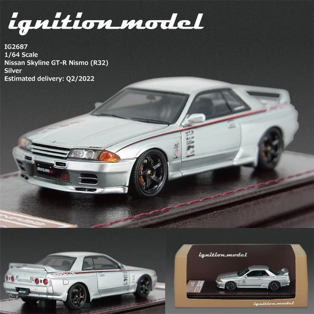 Igシルバーレジンモデルカー、1:64、スカイラインGT-R、nismo (r32 