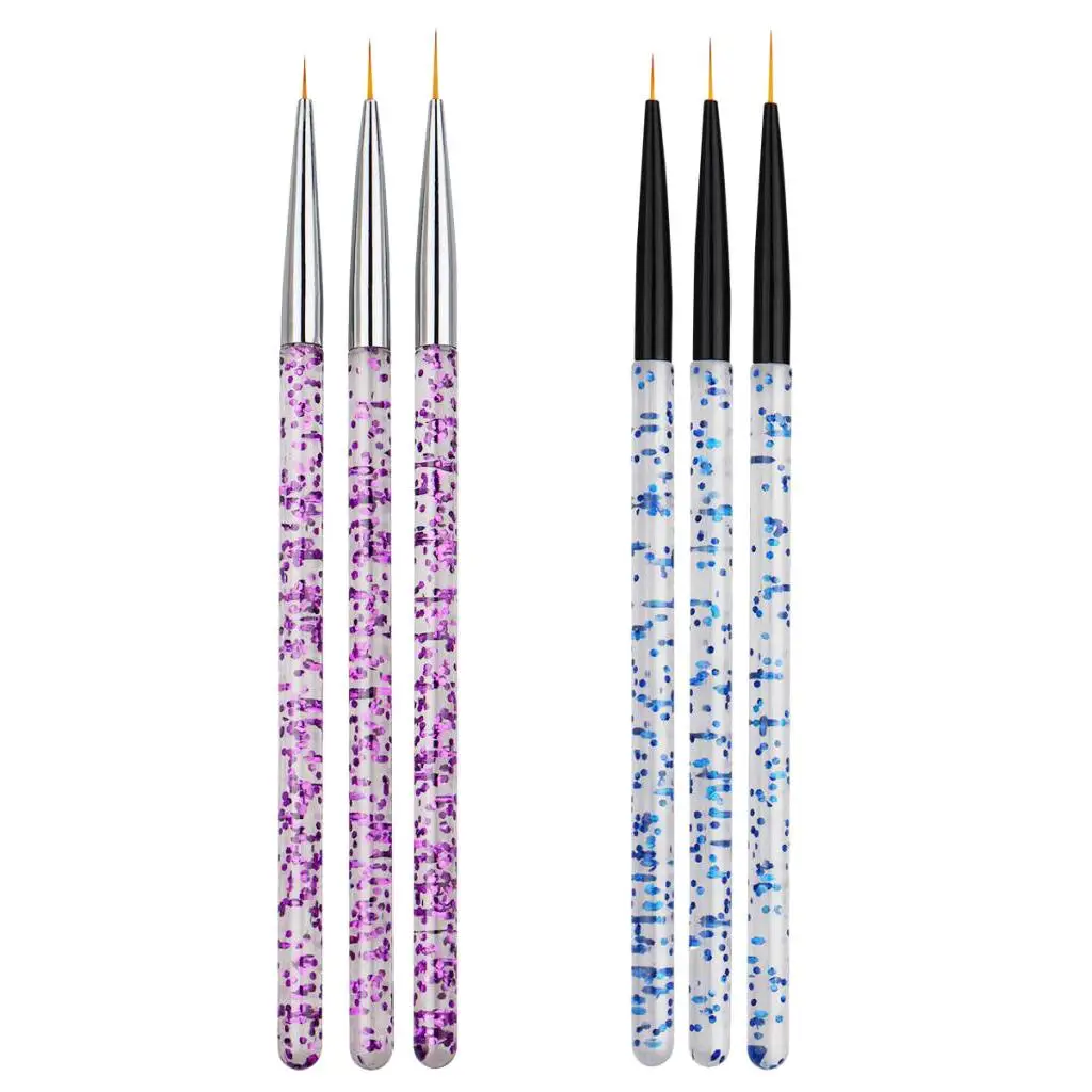 3 Pcs Nail Art Liner Brush Ultra-thin Line Drawing Pen Nail Manicure Tools