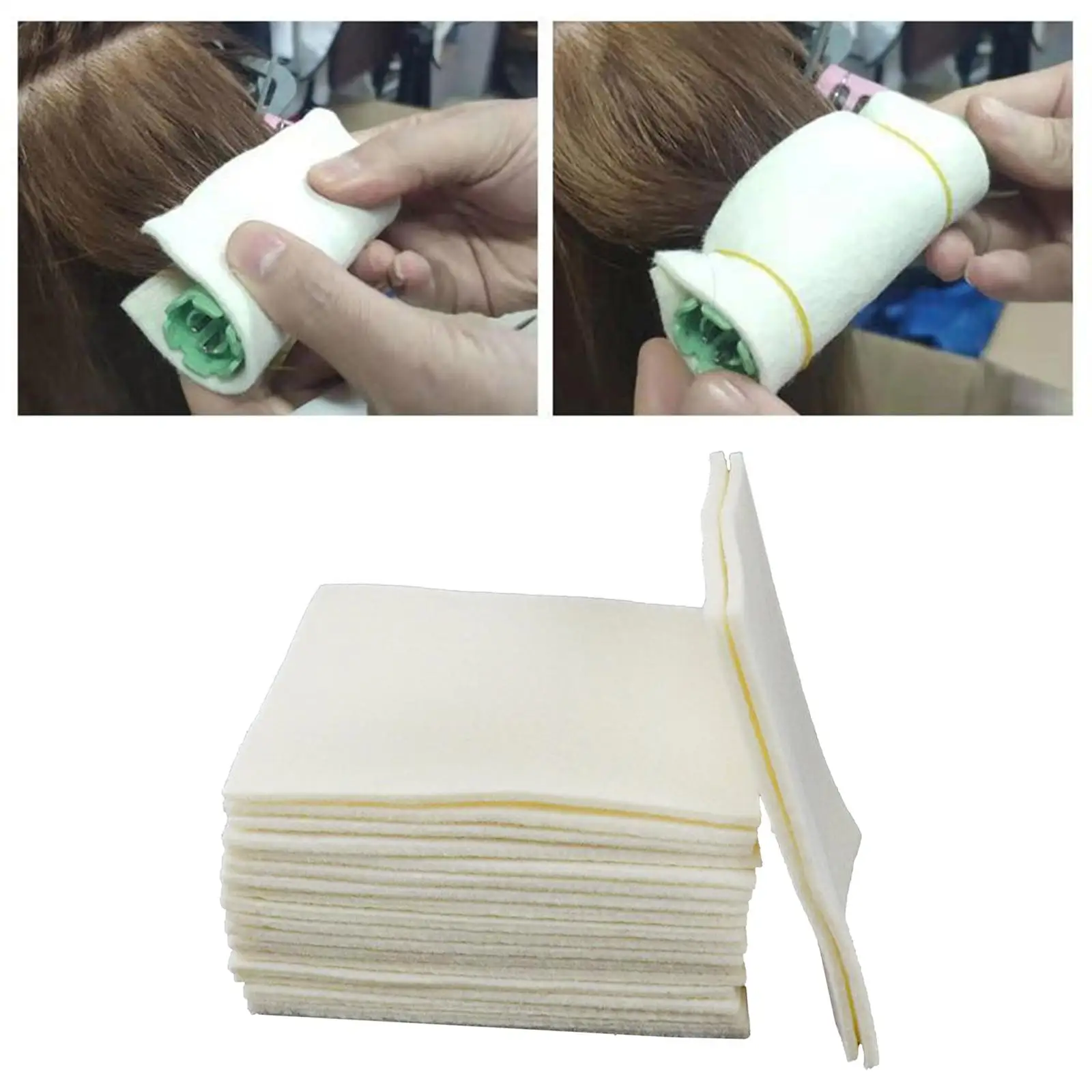 20pcs Perming Cotton Pad Perm Hair Rod Patch Curl Wave Crimp  Resistant
