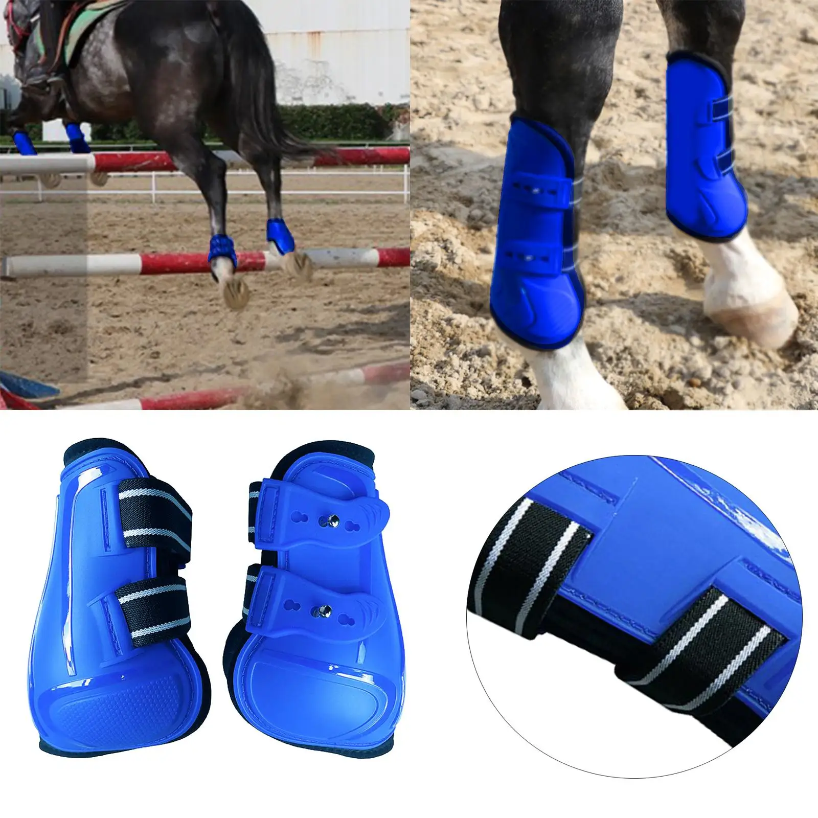 Equestrian  Adjustable HorsebCases PU Cup Horsebein Guards Equipment Accessories
