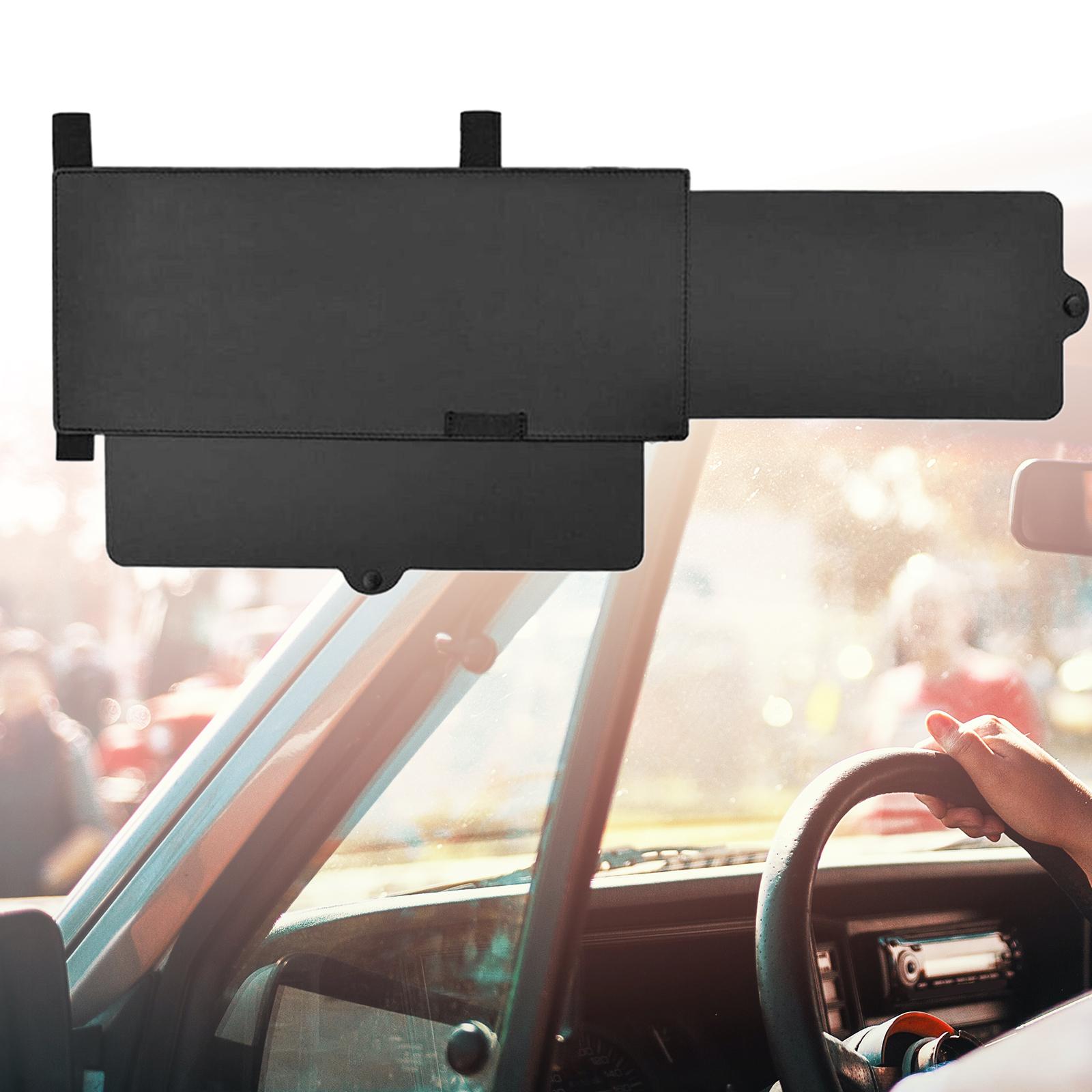 Sun Visor Extender Anti Glare Automotive Black Shading Block for Vehicle Trucks